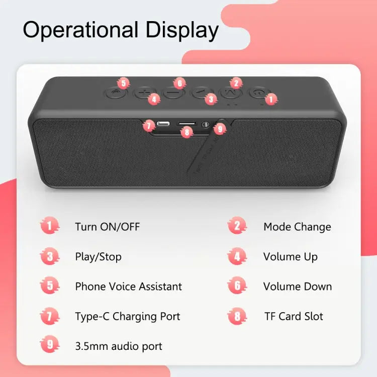 XDOBO X5 IPX6 Waterproof Portable Wireless Bluetooth Speaker Outdoor Subwoofer X5 - X5 - Apple Accessories