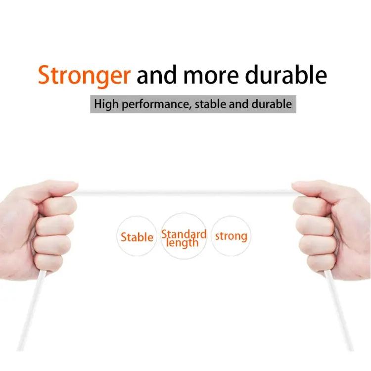 XJ-015 3A USB Male to Type-C / USB-C Male Fast Charging Data Cable Length: 2m - 2m
