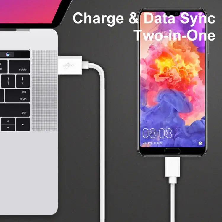 XJ-015 3A USB Male to Type-C / USB-C Male Fast Charging Data Cable Length: 2m - 2m