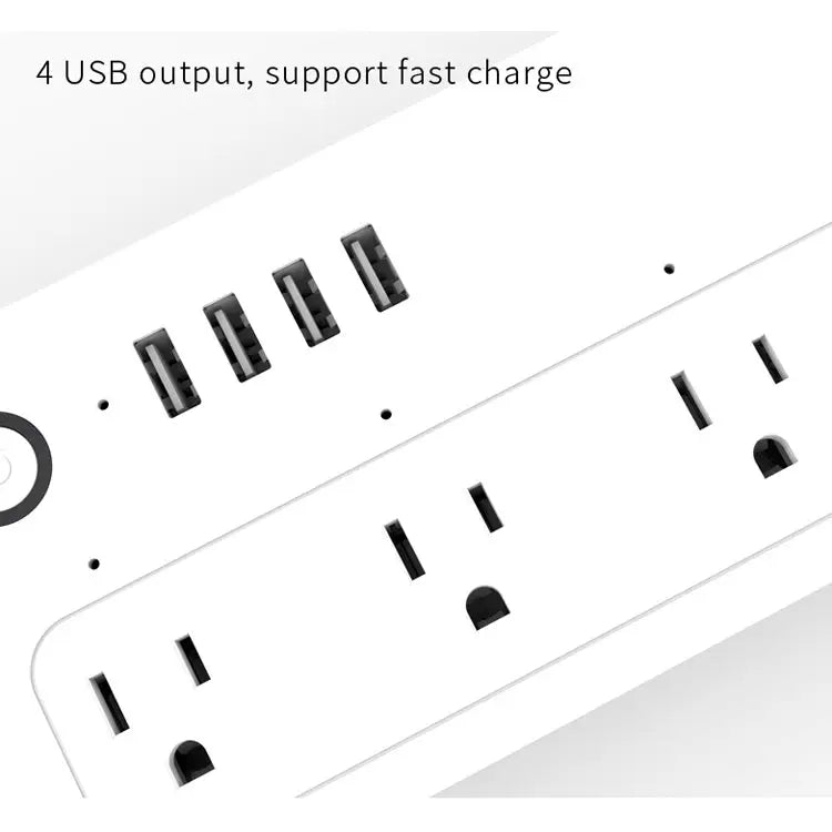 XS-A24 WiFi Smart Power Plug Socket Wireless Remote Control Timer Power Switch with USB Port Compatible with Alexa