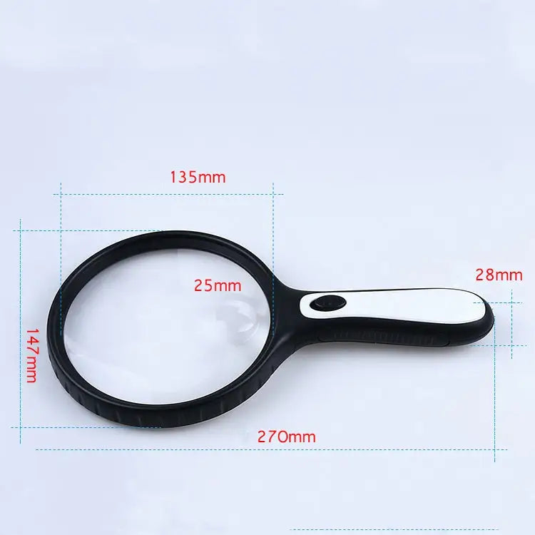 XT-4986E Handheld With Light Magnifier 10 Times Acrylic Lens Portable Magnifying Glass XT-4986E - XT-4986E