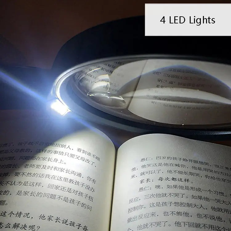 XT-4986E Handheld With Light Magnifier 10 Times Acrylic Lens Portable Magnifying Glass XT-4986E - XT-4986E