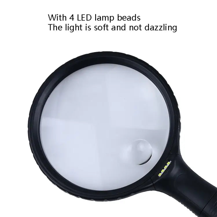 XT-4986E Handheld With Light Magnifier 10 Times Acrylic Lens Portable Magnifying Glass XT-4986E - XT-4986E