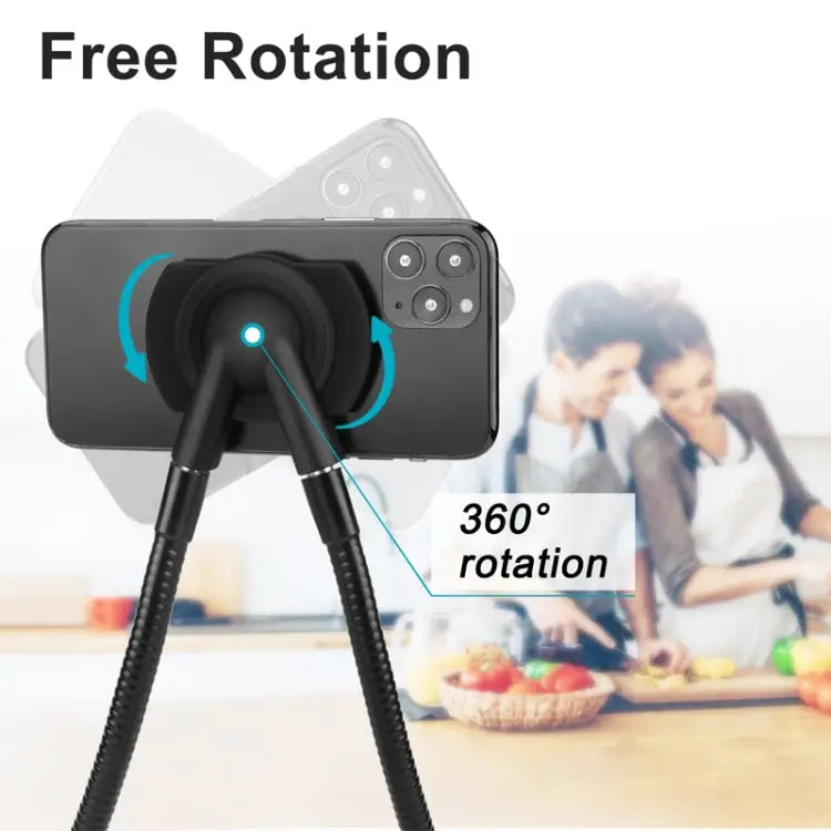 XWJ-1802D Magnetic Universal Tablet & Cell Phone Holder Lazy Hanging on Neck Bracket Mobile Phone Stand 360 Degree