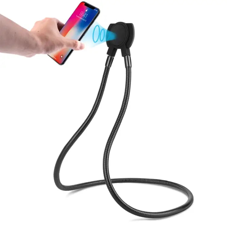 XWJ-1802D Magnetic Universal Tablet & Cell Phone Holder Lazy Hanging on Neck Bracket Mobile Phone Stand 360 Degree
