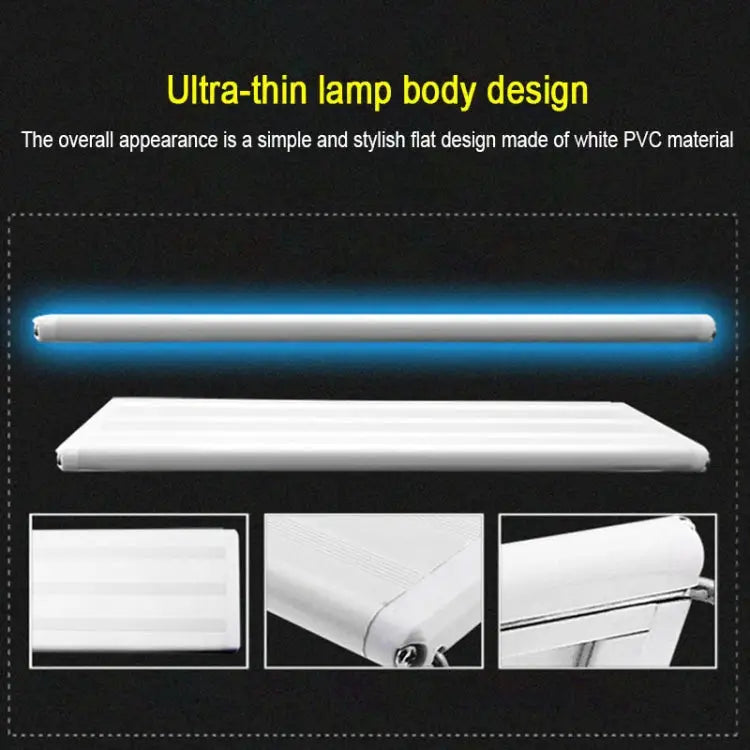 XY-60K Three Rows Aquarium Glass Fish Tank LED Aquatic Bracket Lamp US Plug XY-60K Three Rows