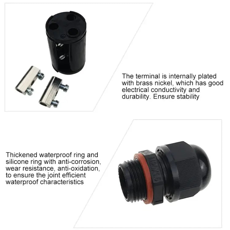 XYS20 IP68 Waterproof 3 Pin Straight Cable Connector XYS20 - XYS20