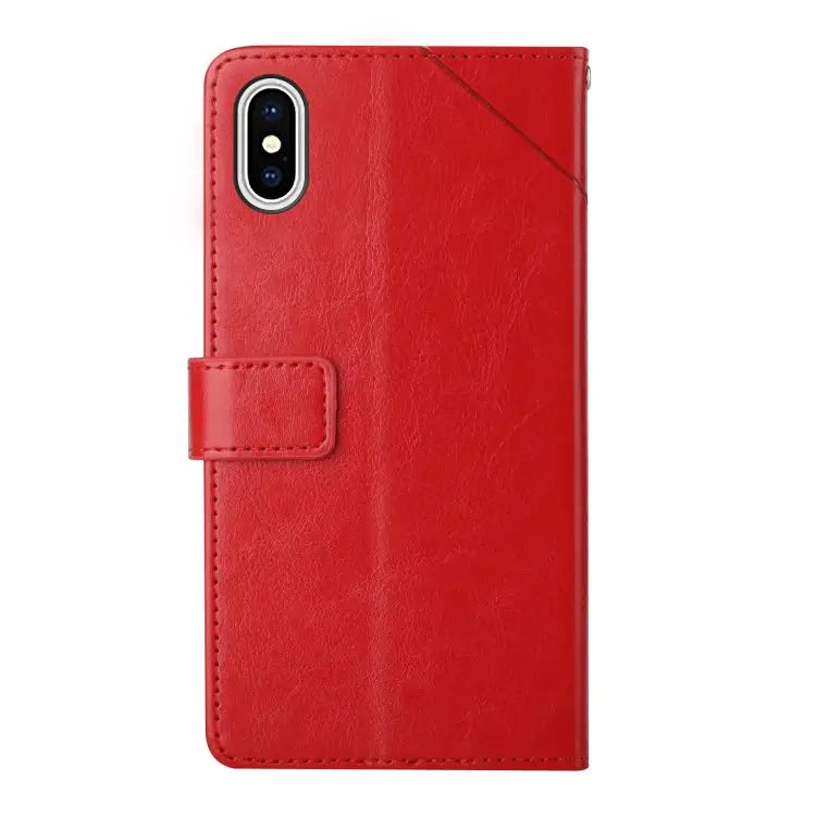 Y Stitching Horizontal Flip Leather Phone Case with Holder & Card Slots & Wallet & Photo Frame For iPhone XS / X