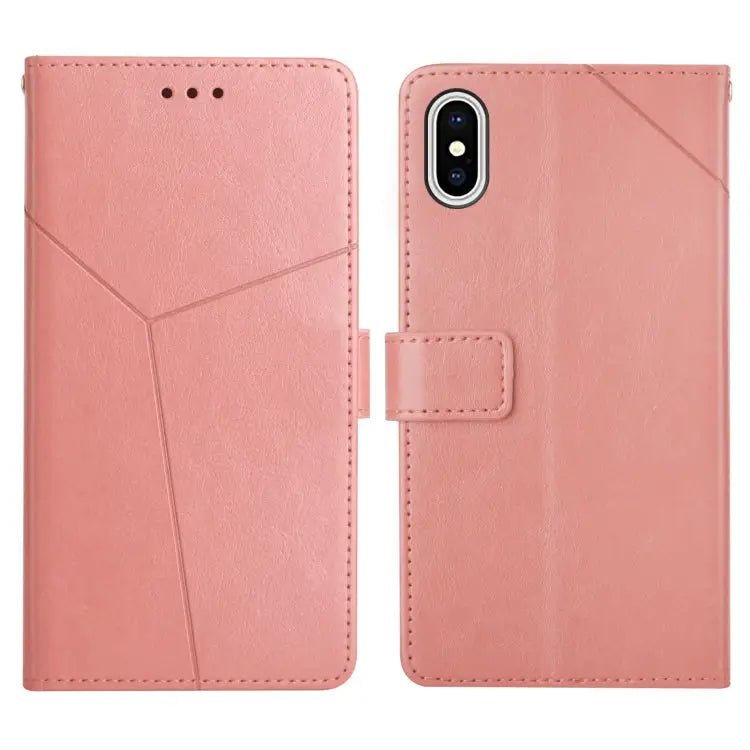 Y Stitching Horizontal Flip Leather Phone Case with Holder & Card Slots & Wallet & Photo Frame For iPhone XS / X