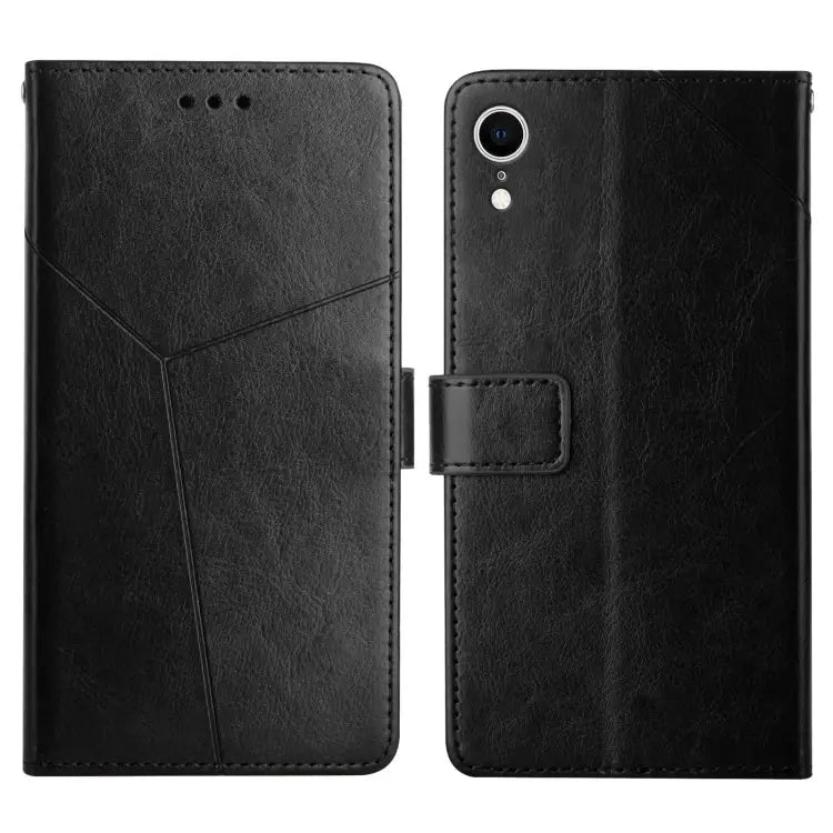 Y Stitching Horizontal Flip Leather Phone Case with Holder & Card Slots & Wallet & Photo Frame For iPhone XS / X