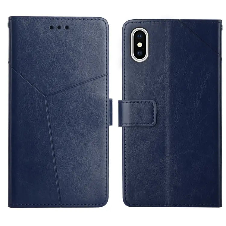 Y Stitching Horizontal Flip Leather Phone Case with Holder & Card Slots & Wallet & Photo Frame For iPhone XS / X