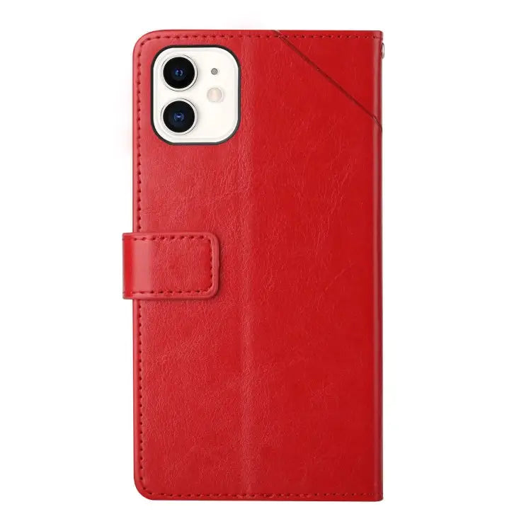 Y Stitching Horizontal Flip Leather Phone Case with Holder & Card Slots & Wallet & Photo Frame For iPhone 12 mini