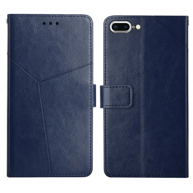 Y Stitching Horizontal Flip Leather Phone Case with Holder & Card Slots & Wallet & Photo Frame For iPhone 8 Plus / 7