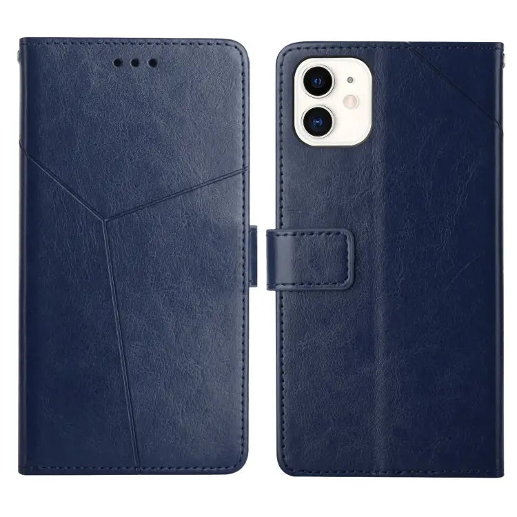 Y Stitching Horizontal Flip Leather Phone Case with Holder & Card Slots & Wallet & Photo Frame For iPhone 12 mini