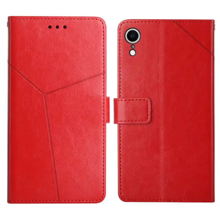 Y Stitching Horizontal Flip Leather Phone Case with Holder & Card Slots & Wallet & Photo Frame For iPhone XS / X