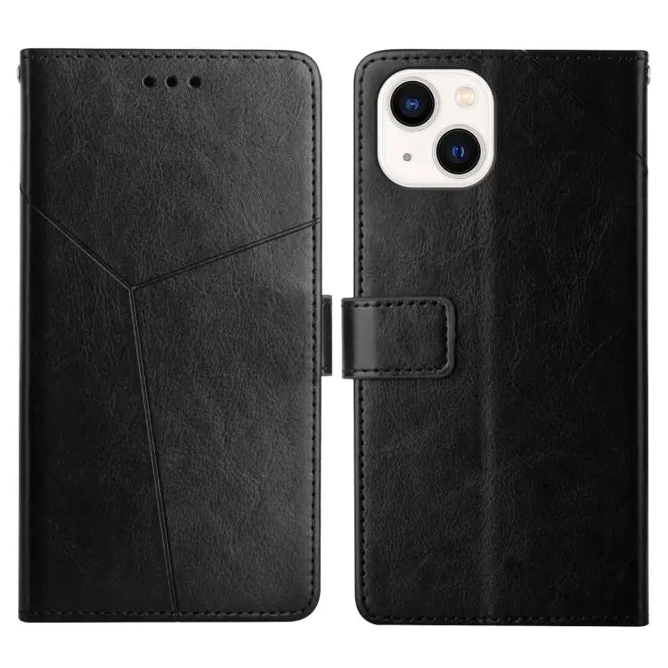 Y Stitching Horizontal Flip Leather Phone Case with Holder & Card Slots & Wallet & Photo Frame For iPhone 13 mini