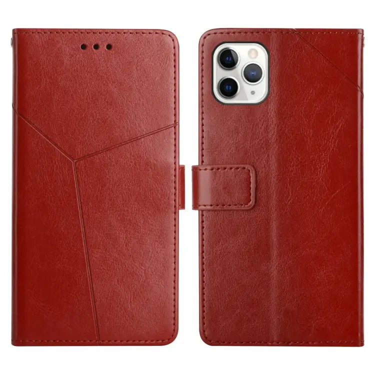 Y Stitching Horizontal Flip Leather Phone Case with Holder & Card Slots & Wallet & Photo Frame For iPhone 12 mini