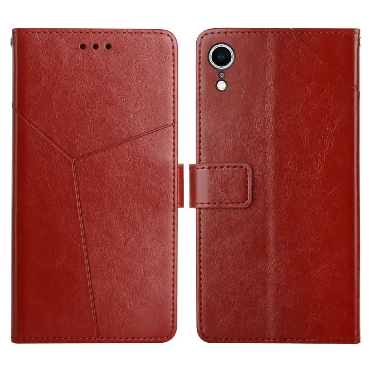 Y Stitching Horizontal Flip Leather Phone Case with Holder & Card Slots & Wallet & Photo Frame For iPhone XS / X