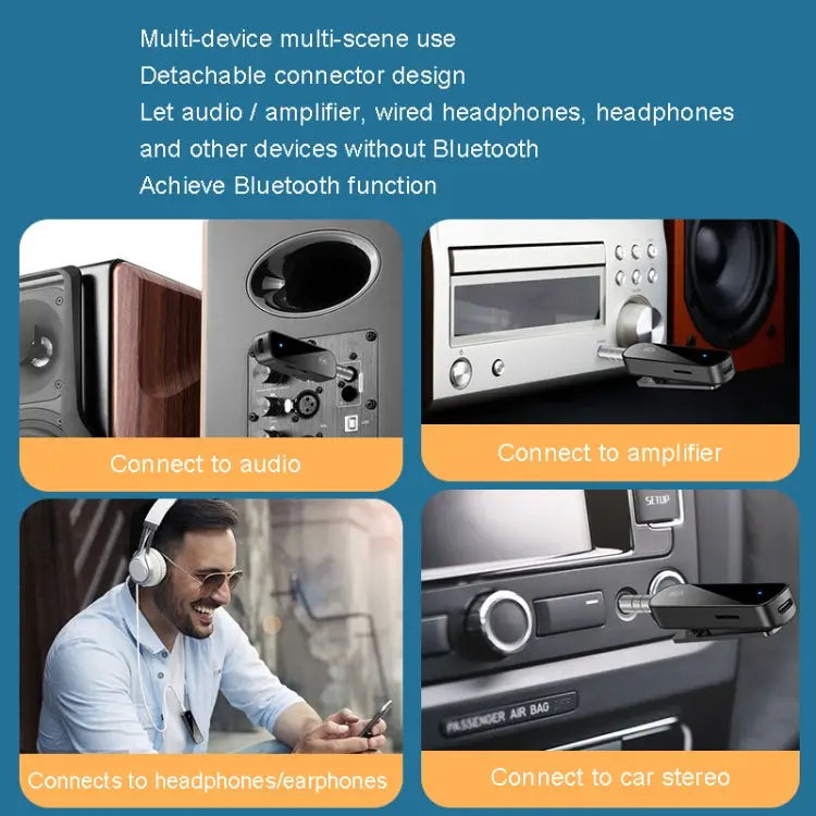 Y2 HiFi Bluetooth 5.3 Audio Receiver Lavalier 3.5mm Audio Call Converter Support TF Card Playback Y2 - Y2