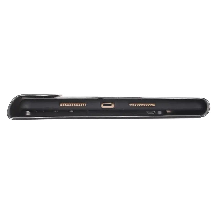YA098B Detachable Lambskin Texture Round Keycap Bluetooth Keyboard Leather Case with Pen Slot & Stand For iPad Air 5