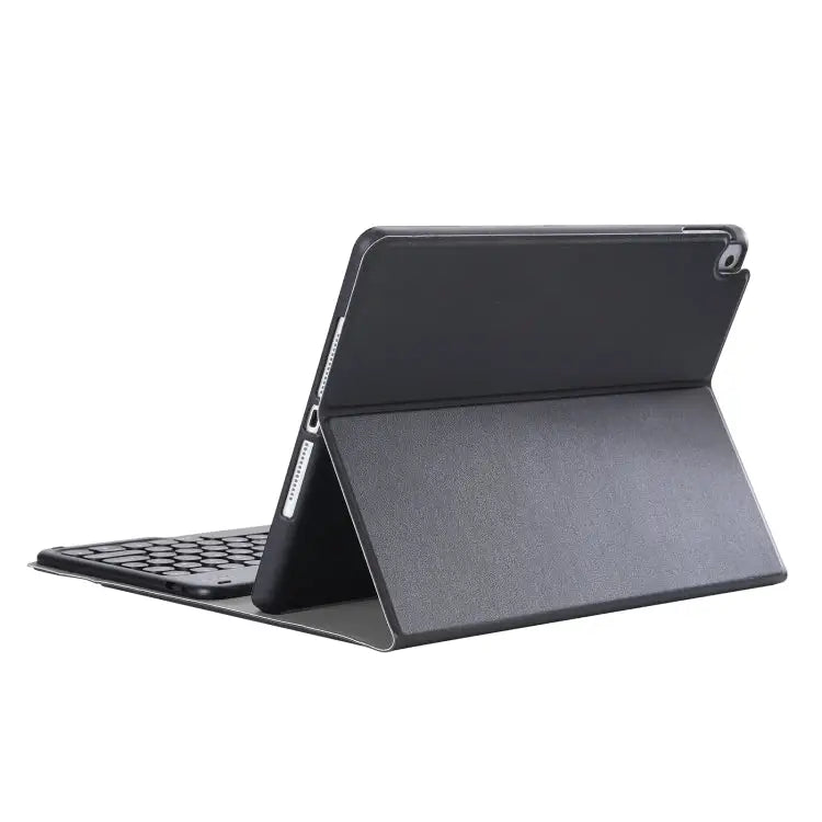 YA098B Detachable Lambskin Texture Round Keycap Bluetooth Keyboard Leather Case with Pen Slot & Stand For iPad Air 5