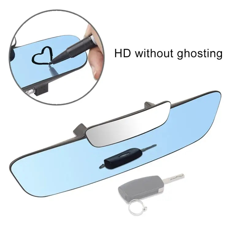 YC-193 Multifunctional Car Interior Rearview Mirror Large Field of Vision Anti-glare Auxiliary Car Blue Mirror - YC-193