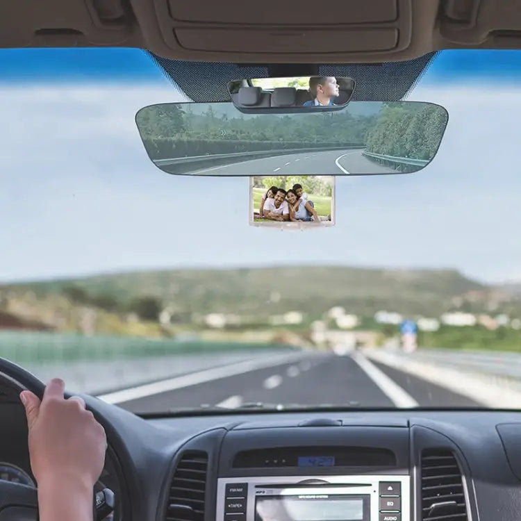YC-193 Multifunctional Car Interior Rearview Mirror Large Field of Vision Anti-glare Auxiliary Car Blue Mirror - YC-193