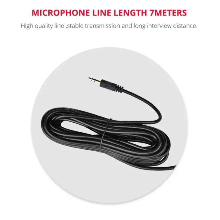 YELANGU YLG9933A MIC07 Professional Interview Condenser Video Shotgun Microphone with 6.5mm Audio Adapter & 3.5mm RXL
