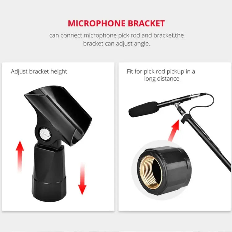 YELANGU YLG9933A MIC07 Professional Interview Condenser Video Shotgun Microphone with 6.5mm Audio Adapter & 3.5mm RXL