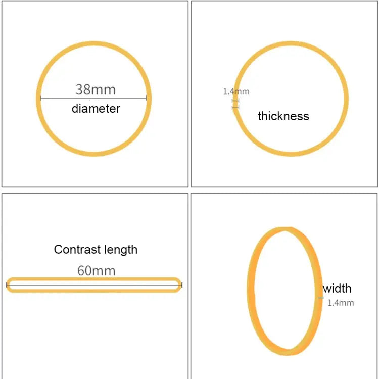 Yellow Sturdy Stretchable Elastic Rubber Bands School Office Supplies Stationery 1KG Per Bag Yellow - Yellow