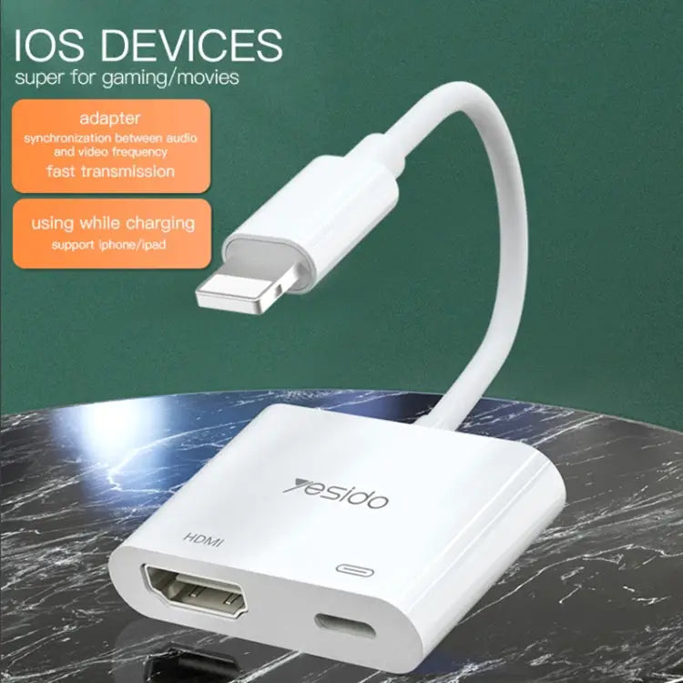 Yesido HM06 8 Pin to HDMI Audio Video Adapter - HM06