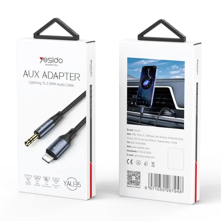 Yesido YAU35 8 Pin to 3.5mm AUX Audio Adapter Cable - YAU35