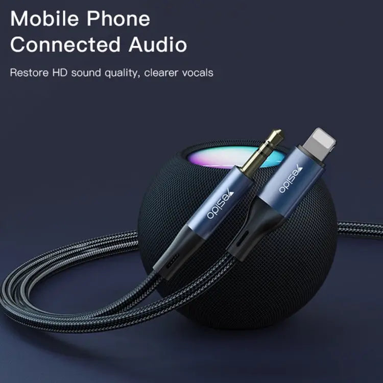 Yesido YAU35 8 Pin to 3.5mm AUX Audio Adapter Cable - YAU35