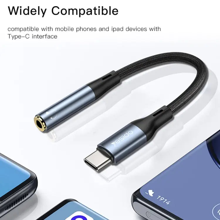 Yesido YAU38 Type-C to 3.5mm Female Audio Adapter - YAU38