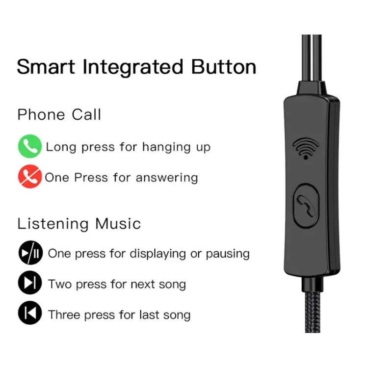 Yesido YH32 3.5mm In-Ear Wired Earphone Length: 1.2m - YH32