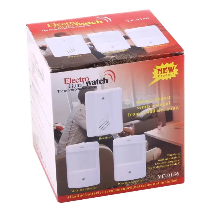 YF-0156 1 to 2 Good Safe Wireless Electro Guard Watch Remote Detective System Kit for Home Office 1 x Receiver + 2 x