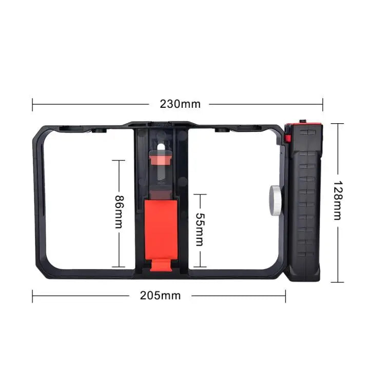 YLG0901B Vlogging Live Broadcast Smartphone Plastic Cage Video Rig Filmmaking Recording Handle Stabilizer Bracket