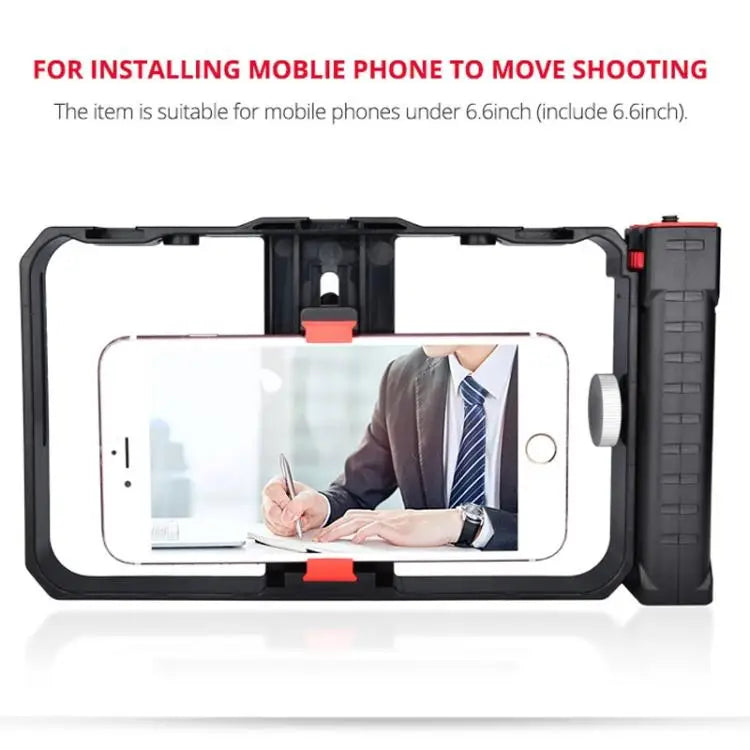 YLG0901B Vlogging Live Broadcast Smartphone Plastic Cage Video Rig Filmmaking Recording Handle Stabilizer Bracket