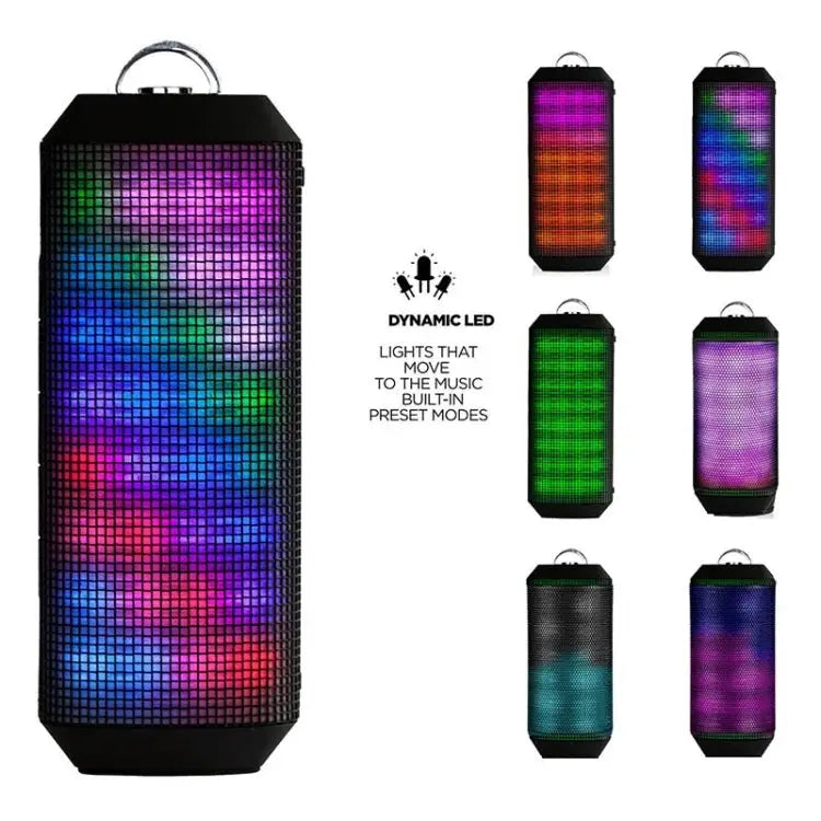 YM-339 2 x 5W Bluetooth Speaker with LED Lights Support TF Card