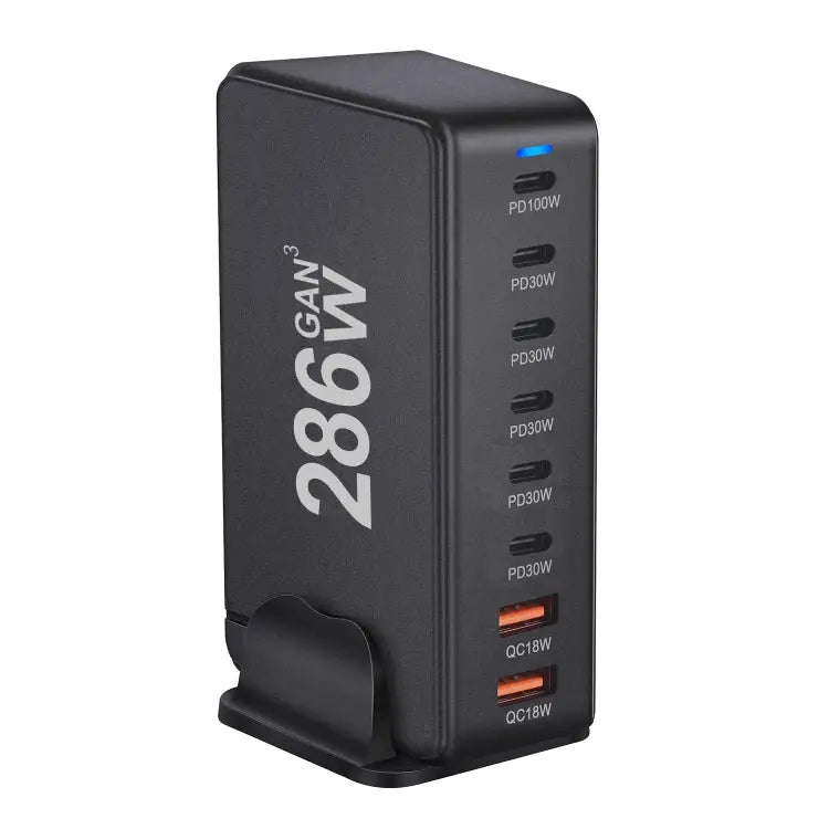 YMX-986 286W 6 Type-C 2 USB 8-Ports Desktop Fast Charger US Plug UK Plug EU Plug AU Plug - Apple Accessories