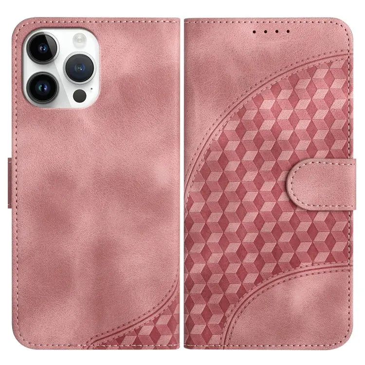 YX0060 Elephant Head Embossed Phone Leather Case with Lanyard For iPhone 13 Pro Max For iPhone 13 Pro For iPhone 13