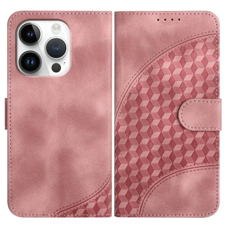YX0060 Elephant Head Embossed Phone Leather Case with Lanyard For iPhone 16 Pro For iPhone 16 Plus For iPhone 16