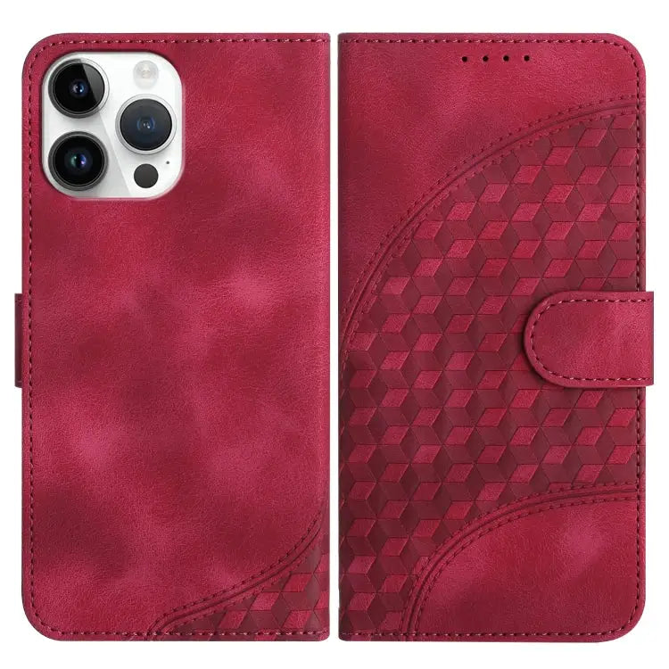 YX0060 Elephant Head Embossed Phone Leather Case with Lanyard For iPhone 13 Pro Max For iPhone 13 Pro For iPhone 13