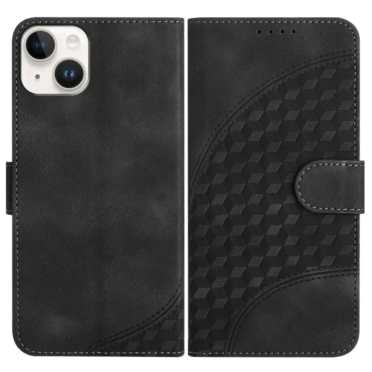 YX0060 Elephant Head Embossed Phone Leather Case with Lanyard For iPhone 15 Pro Max For iPhone 15 Pro For iPhone 15