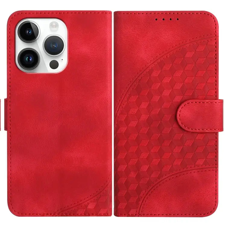 YX0060 Elephant Head Embossed Phone Leather Case with Lanyard For iPhone 13 Pro Max For iPhone 13 Pro For iPhone 13