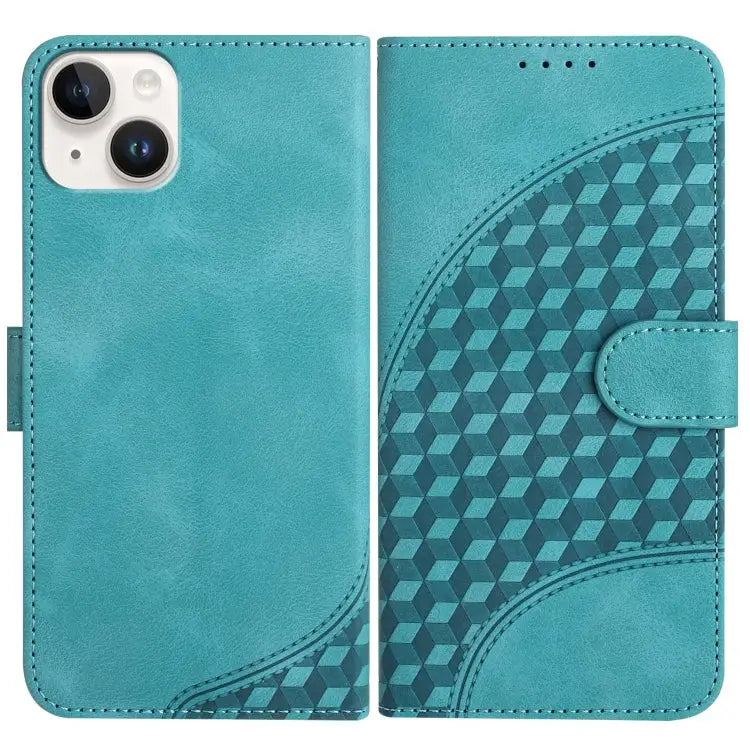 YX0060 Elephant Head Embossed Phone Leather Case with Lanyard For iPhone 15 Pro Max For iPhone 15 Pro For iPhone 15