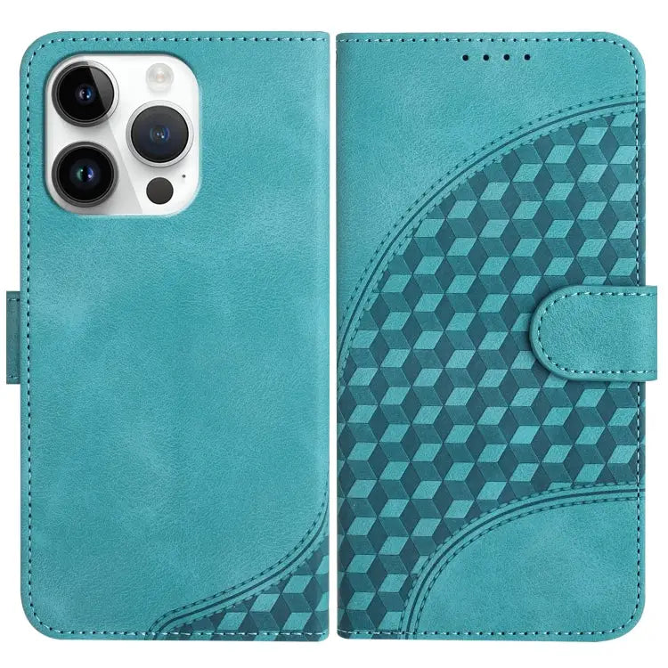 YX0060 Elephant Head Embossed Phone Leather Case with Lanyard For iPhone 13 Pro Max For iPhone 13 Pro For iPhone 13