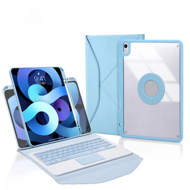 Z11B-A Pen Slot Touchpad Bluetooth Keyboard Leather Tablet Case For iPad Pro 11 2021/2020/2018 For iPad Air 11 2025