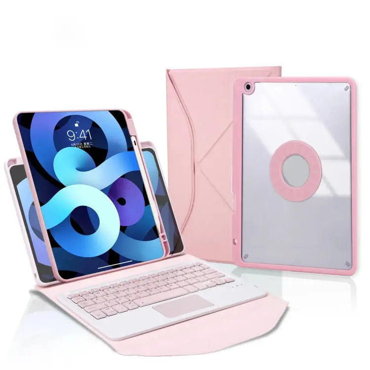Z11B-A Pen Slot Touchpad Bluetooth Keyboard Leather Tablet Case For iPad Pro 11 2021/2020/2018 For iPad Air 11 2025