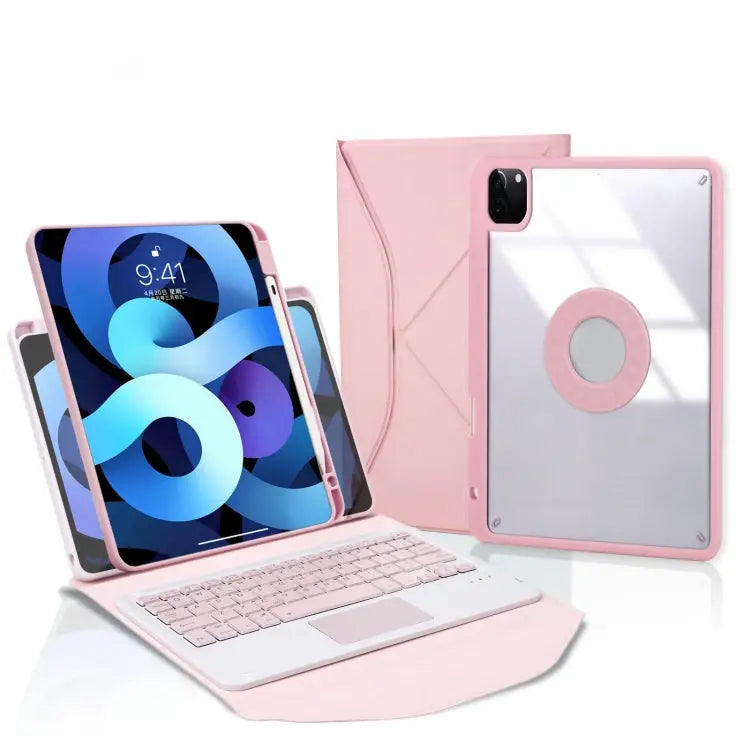 Z11B-A Pen Slot Touchpad Bluetooth Keyboard Leather Tablet Case For iPad Pro 11 2021/2020/2018 For iPad Air 11 2025